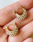 Sparkle Knit Classy Hoop Earrings