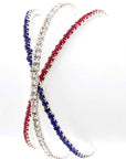 Red White Blue Rhinestone Cuff