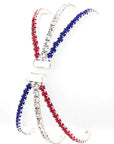 Red White Blue Rhinestone Cuff