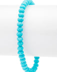 Initial A Turquoise Charm Stretch Bracelet