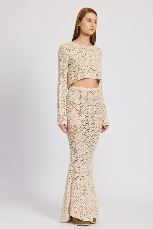 Emory Park Mermaid Maxi Crochet Skirt