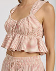 Emory Park Babydoll Cropped Top