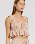 Emory Park Babydoll Cropped Top