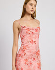 Emory Park Floral Asymmetrical Dress with Ruffle Detail