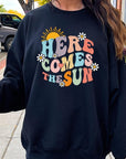 Here Comes The Sun Graphic Fleece Sweatshirts