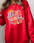 Here Comes The Sun Graphic Fleece Sweatshirts