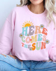 Here Comes The Sun Graphic Fleece Sweatshirts