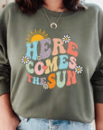 Here Comes The Sun Graphic Fleece Sweatshirts