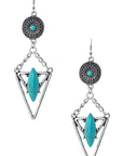 Turquoise Stone Drop Earrings