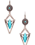 Turquoise Stone Drop Earrings