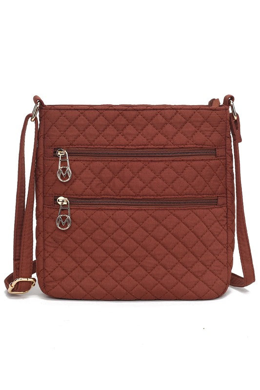 MKF Collection Lainey Quilted Cotton Crossbody Bag