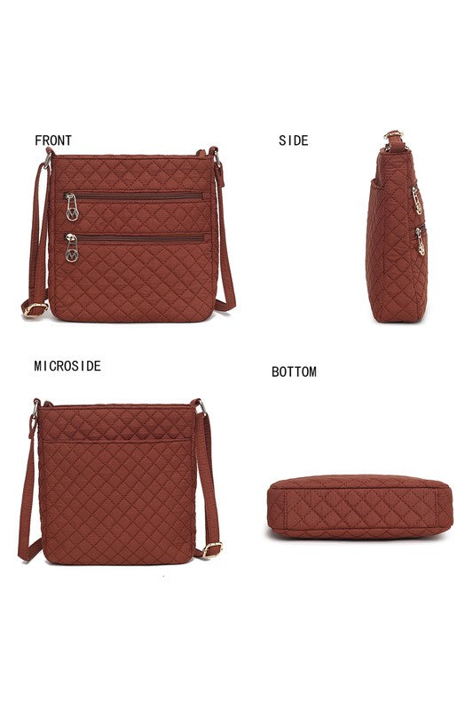 MKF Collection Lainey Quilted Cotton Crossbody Bag