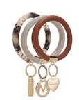 MKF Collection Bangle Wristlet Keychain Set