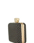 Rhinestone Paved Square Shape Crossbody Bag