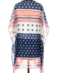 Americana Star Printed Kimono Cardigan