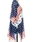 Americana Star Printed Kimono Cardigan