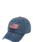 American Flag Embroidered Pigment Cap