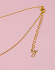 Crystal Bubble Initial Necklace