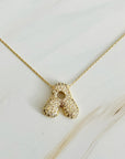 Crystal Bubble Initial Necklace