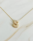 Crystal Bubble Initial Necklace