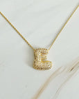 Crystal Bubble Initial Necklace