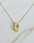 Crystal Bubble Initial Necklace