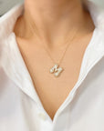 Crystal Bubble Initial Necklace