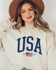 USA Est 1776 Graphic Fleece Sweatshirts