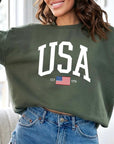 USA Est 1776 Graphic Fleece Sweatshirts