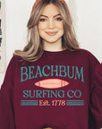 Beachbum Surfing Co Graphic Fleece Sweatshirts