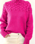 Mock Neck Knit Sweater