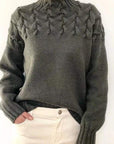 Mock Neck Knit Sweater