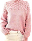 Mock Neck Knit Sweater