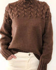 Mock Neck Knit Sweater