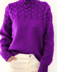 Mock Neck Knit Sweater