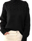 Mock Neck Knit Sweater