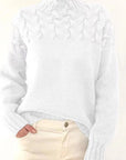 Mock Neck Knit Sweater