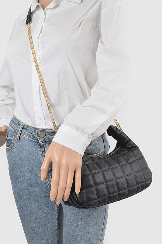 Quilted Top Handle Convertible Swing Bag