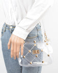 Studded Transparent Stadium Bag