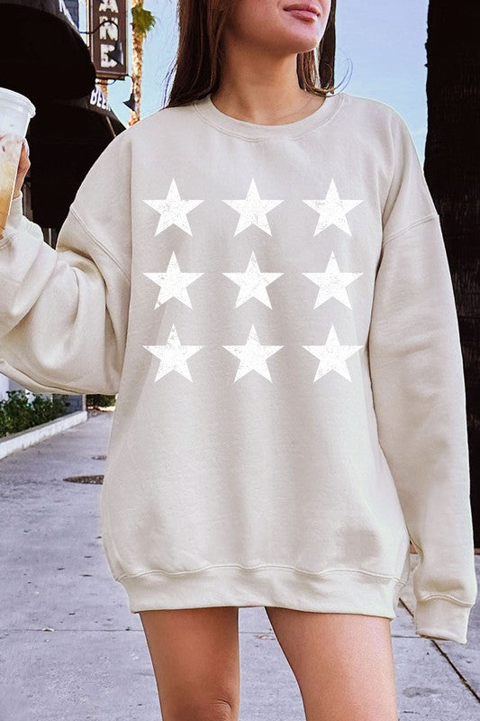 Stars Graphic Fleece Sweatshirts