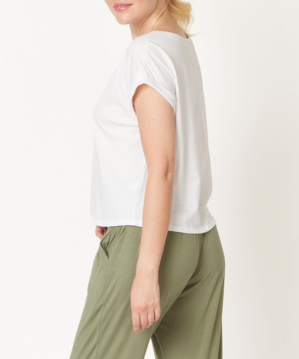 Fabina Cotton Jersey Crop Top