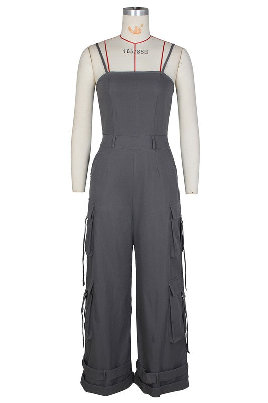 Women&#39;s Cargo Style Summer Jumpsuit by Claude