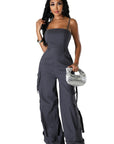 Women's Cargo Style Summer Jumpsuit by Claude