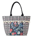 Dragonfly and Tassel Beaded Tote Bag