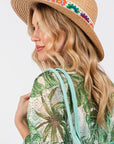 Flower Straw Band Sun Hat