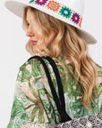 Flower Straw Band Sun Hat