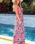 Women Twisted Smocked Back Tiered Maxi Dress