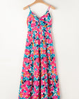 Women Twisted Smocked Back Tiered Maxi Dress