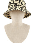 Greek Pattern Print Bucket Hat