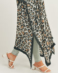 Leopard Print Front Open Long Kimono